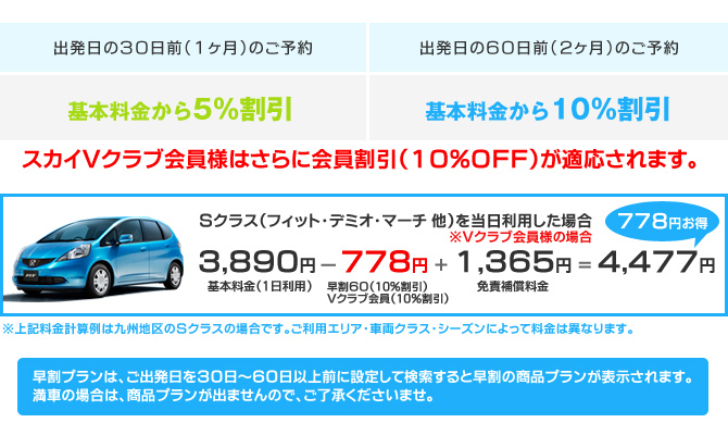 早期予約がお得