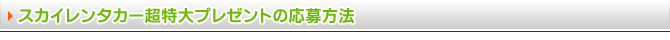 プレゼント企画応募方法
