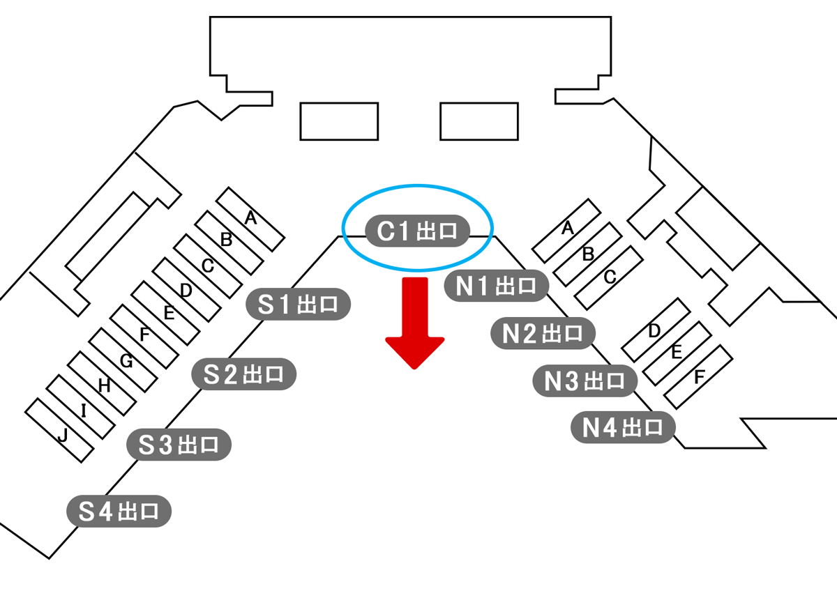 成田空港送迎第1ターミナル　4F出発ロビー　レンタカー送迎場所