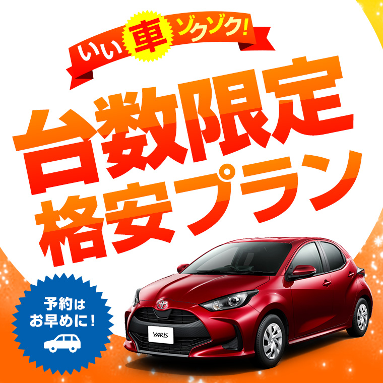 【早い者勝ち！】台数限定格安プラン登場！