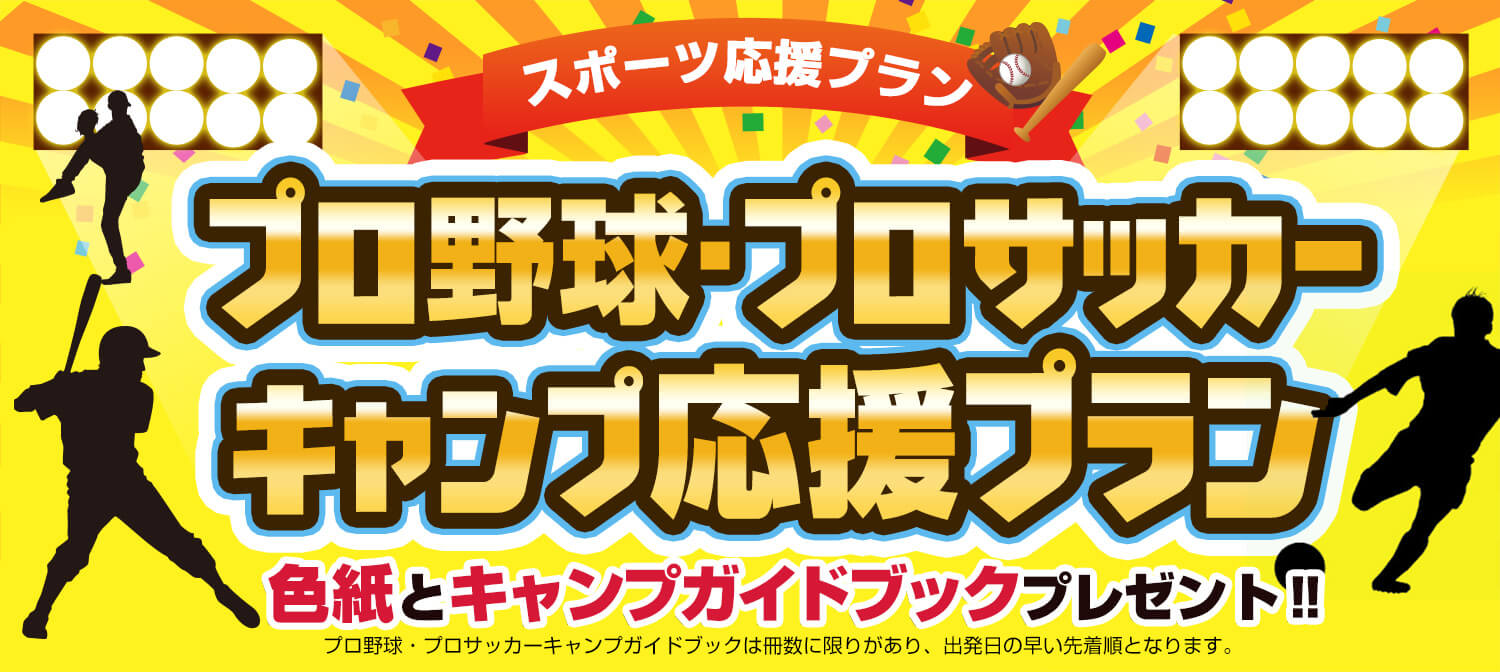 プロ野球 プロサッカー沖縄 宮崎キャンプ応援プラン