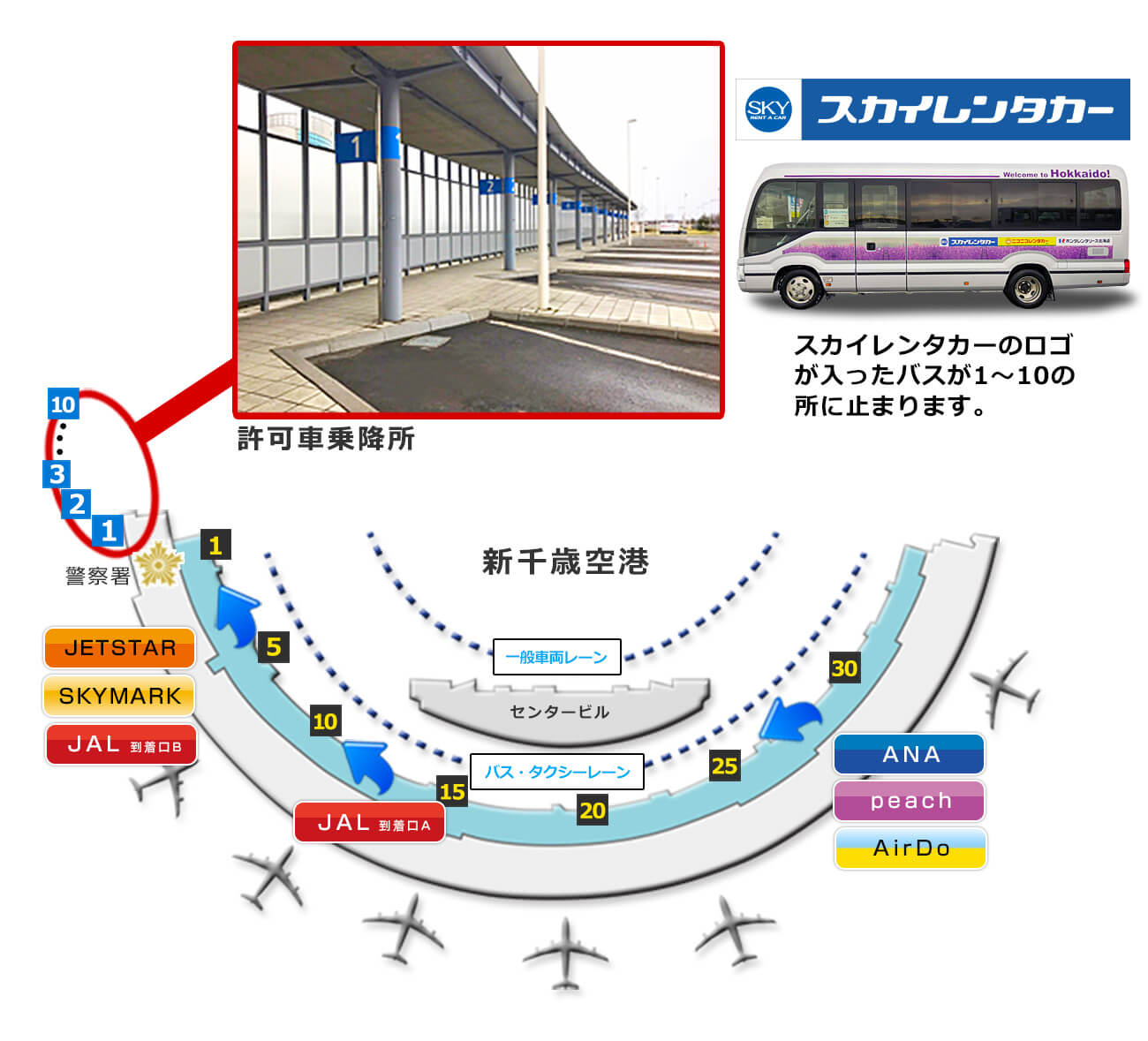 新千歳空港からの送迎案内 スカイレンタカー北海道